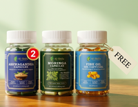Buy 1 Moringa + 2 Ashwagandha, Get Fish Oil Free