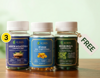 Buy 1 Fish Oil + 3 Ashwagandha, Get Moringa Free