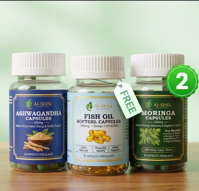 Buy 2 Moringa + 1 Ashwagandha, Get Fish Oil Free
